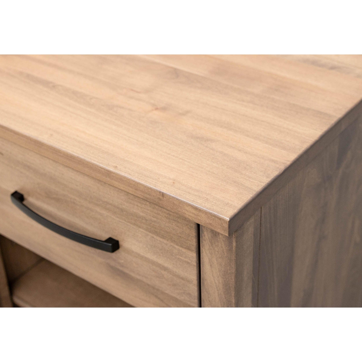 Hudson Maple Wood 1-Drawer Open Nightstand | WB