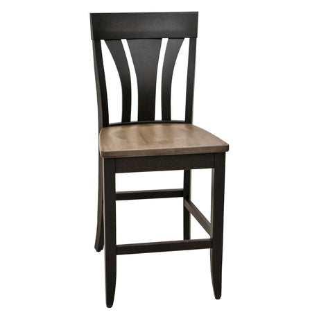 Hudson Black & Wood 24" Stationary Bar Stool | M-EB&DCD