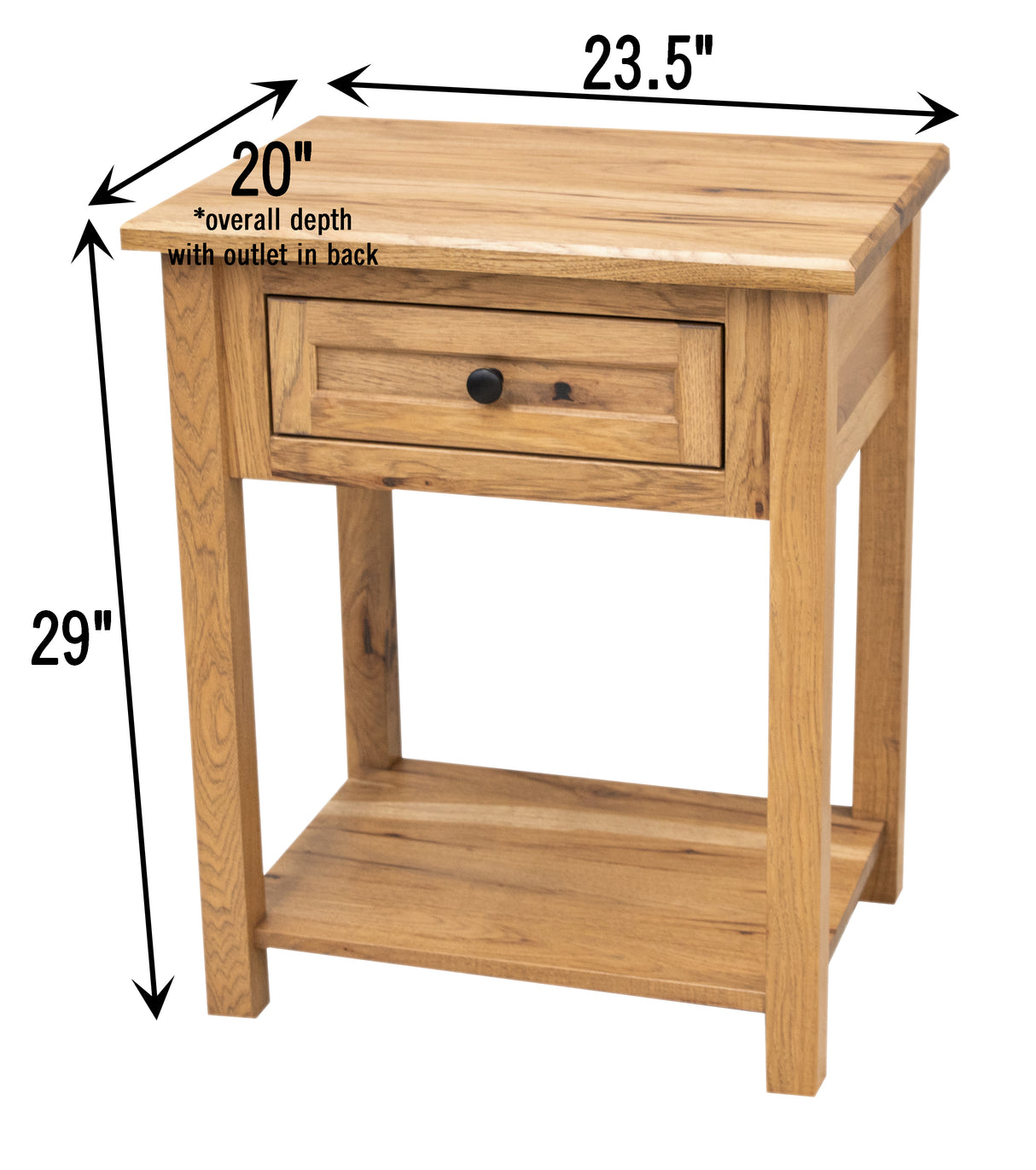 Jackson 1-Drawer, Open Nightstand