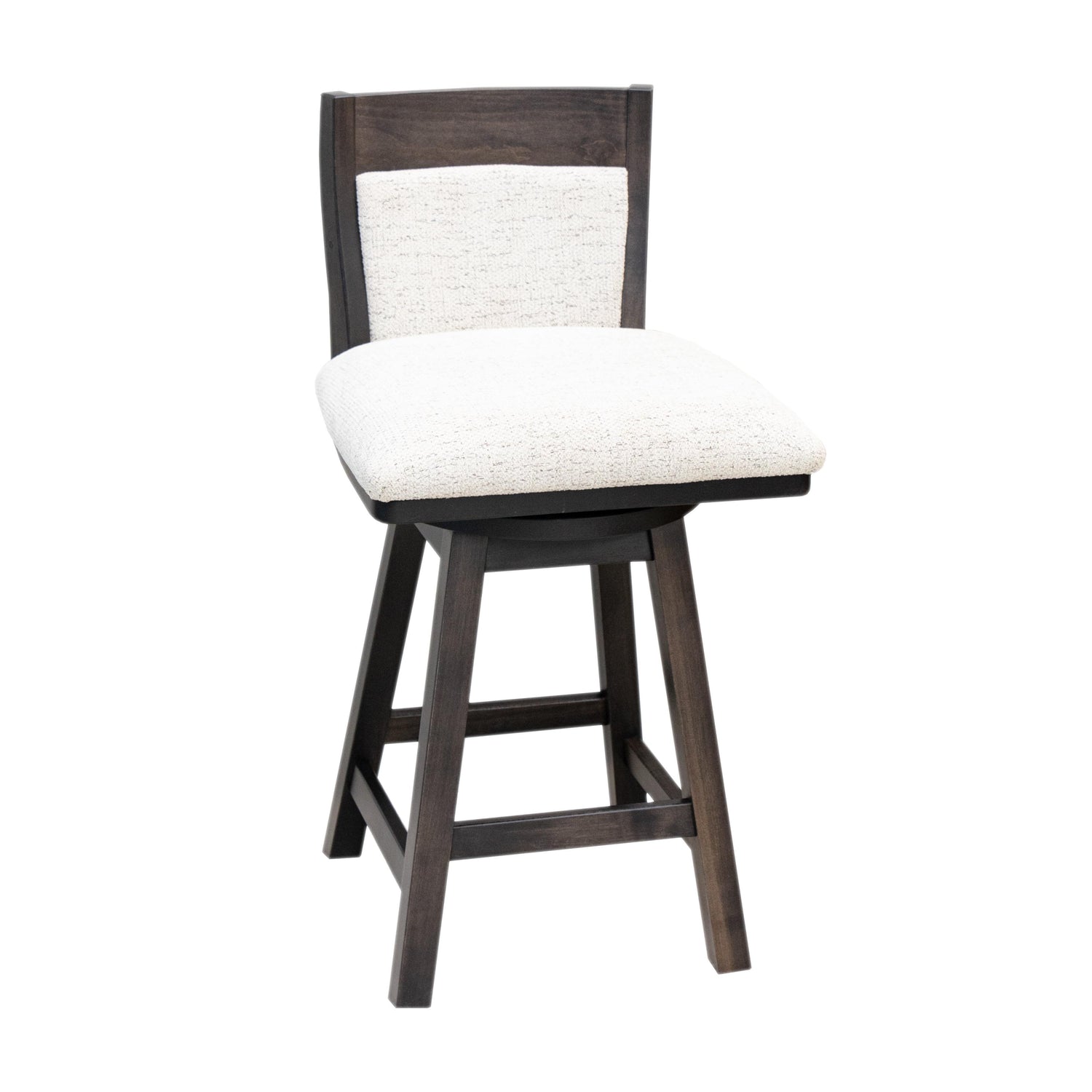 Jacana 24" Maple Wood Swivel Bar Stool with Fabric Seat | DK