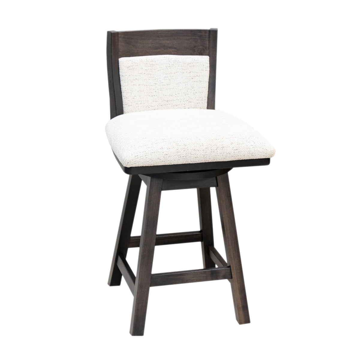 Jacana 24" Maple Wood Swivel Bar Stool with Fabric Seat | DK