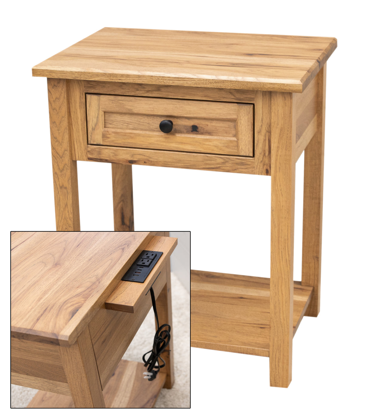 Jackson 1-Drawer, Open Nightstand