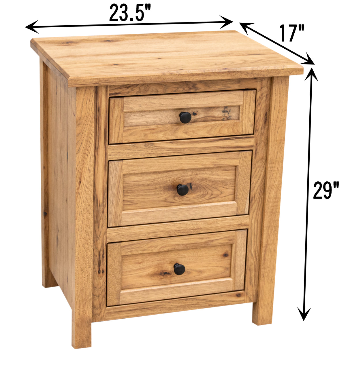 Jackson 3-Drawer Nightstand