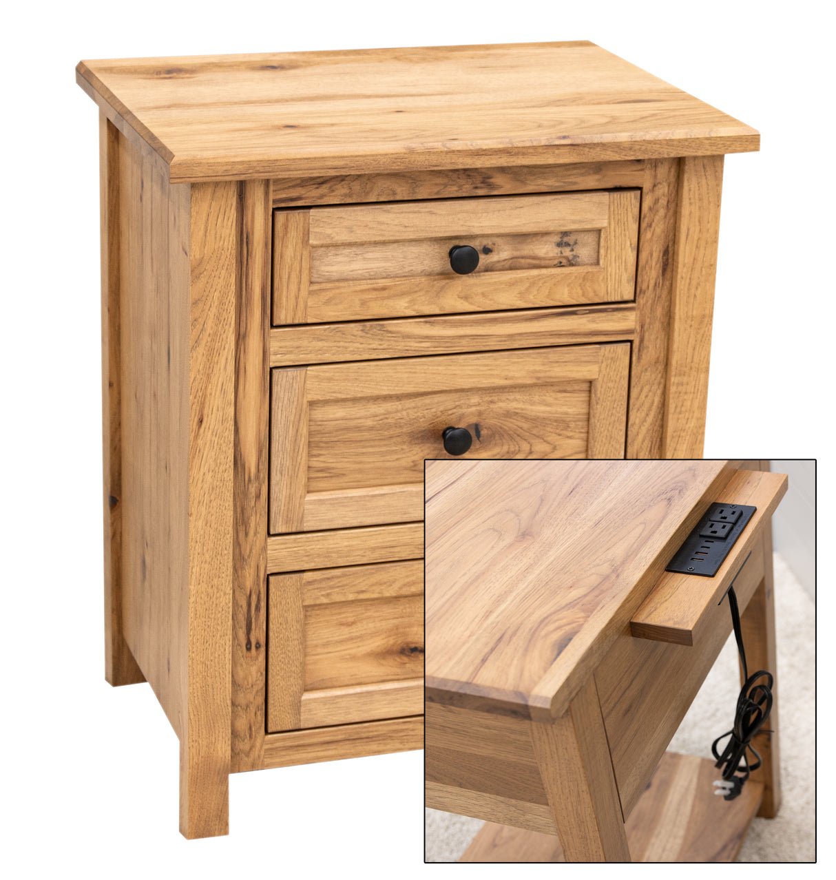 Jackson 3-Drawer Nightstand