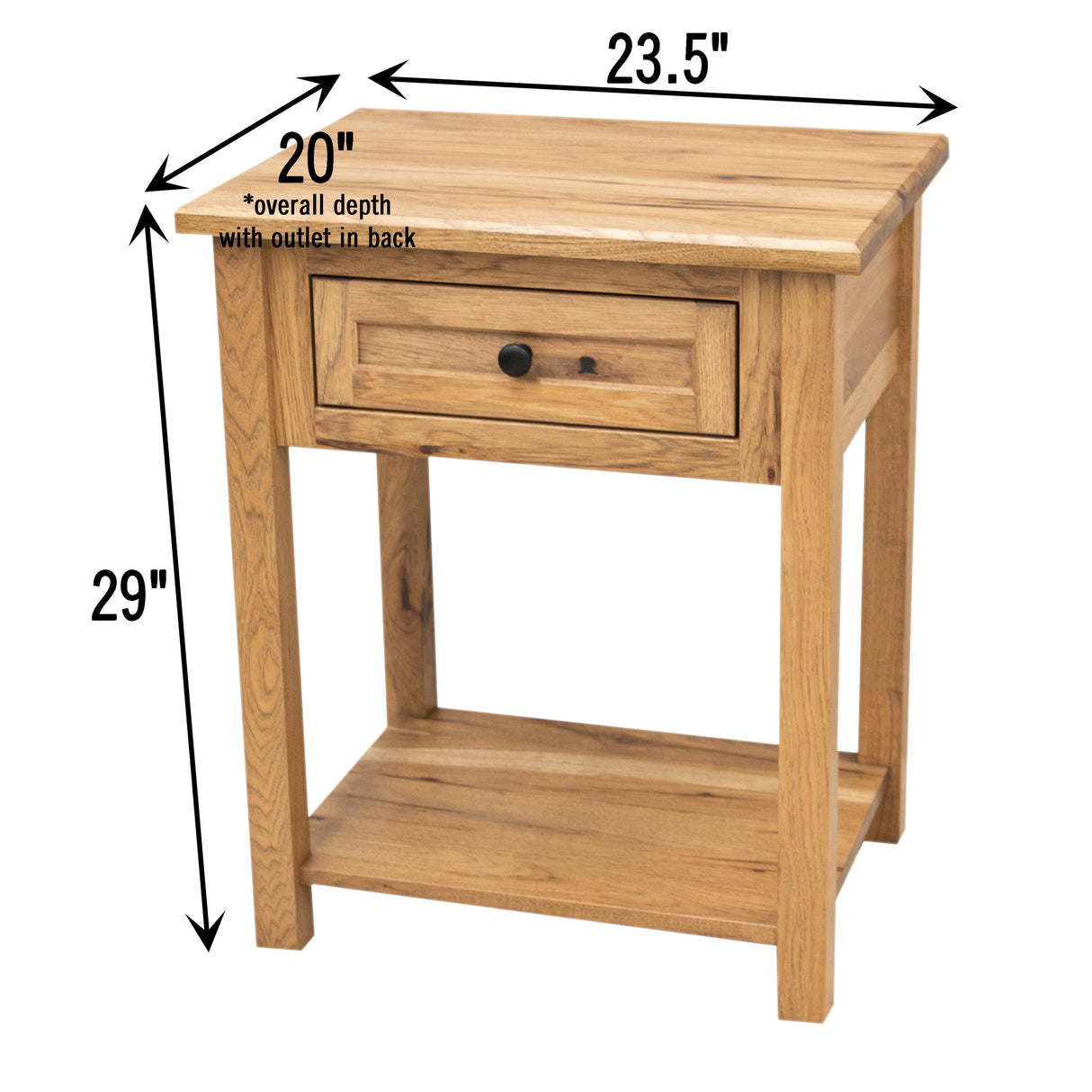 Jackson 1-Drawer, Open Nightstand