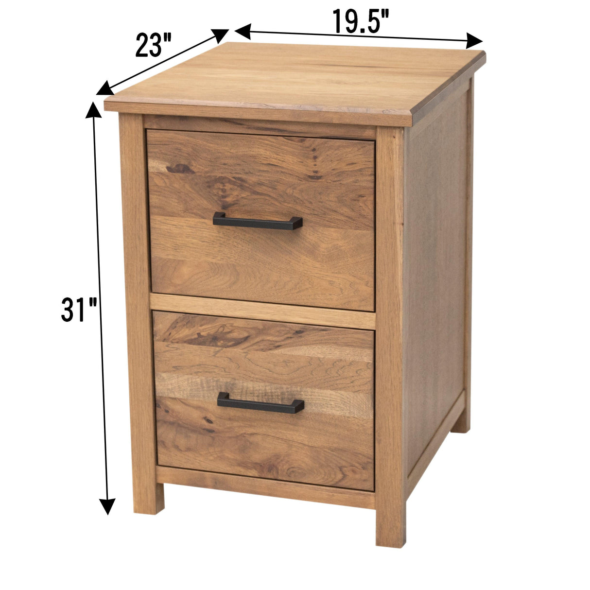 Jackson Hickory Wood 2-Drawer File Cabinet | WB