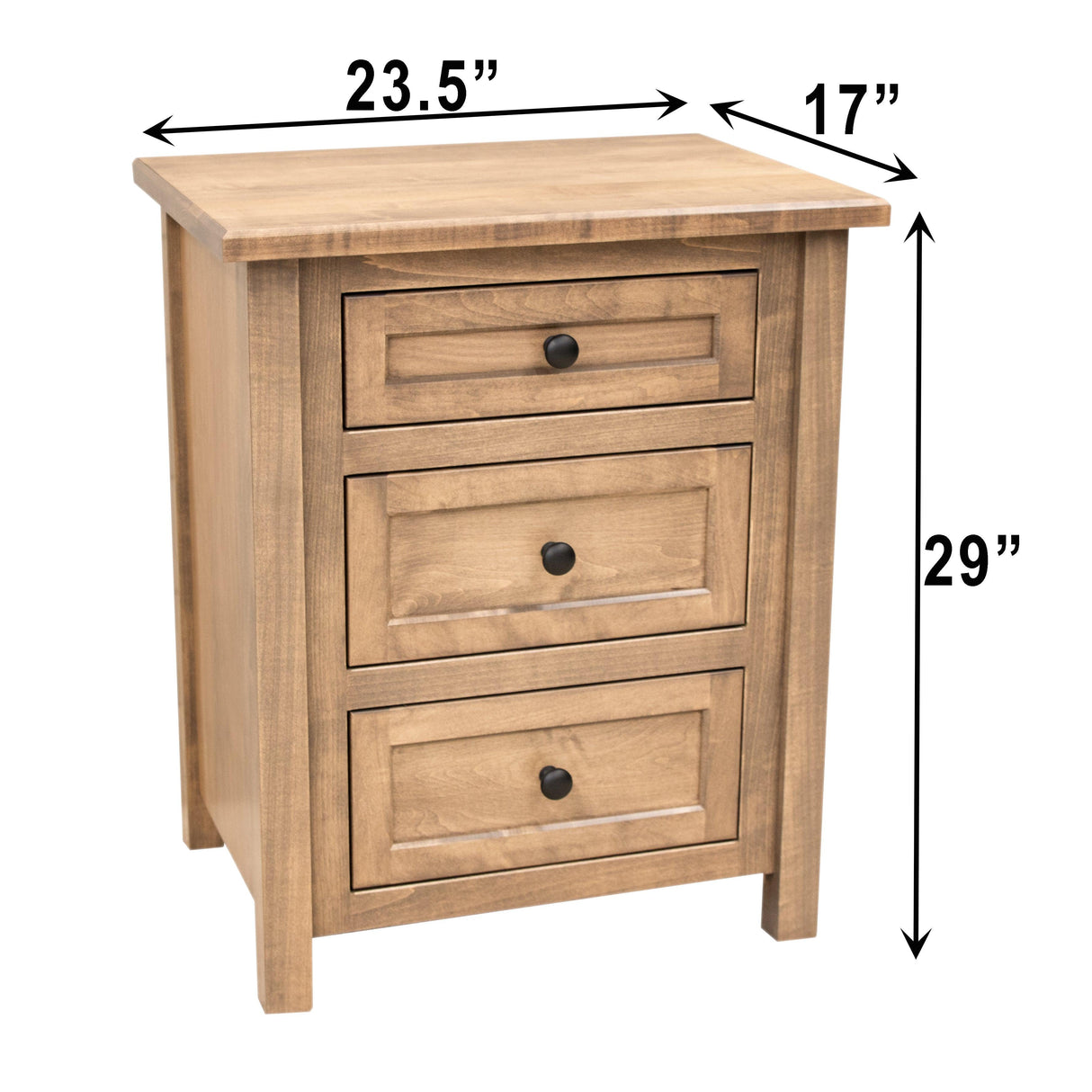 Jackson 3-Drawer Nightstand