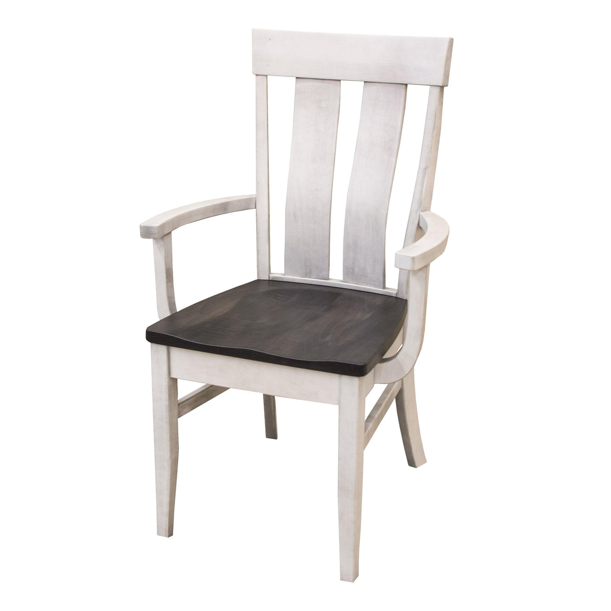 Kinglet White & Wood Arm Dining Chair | M-AV&GS