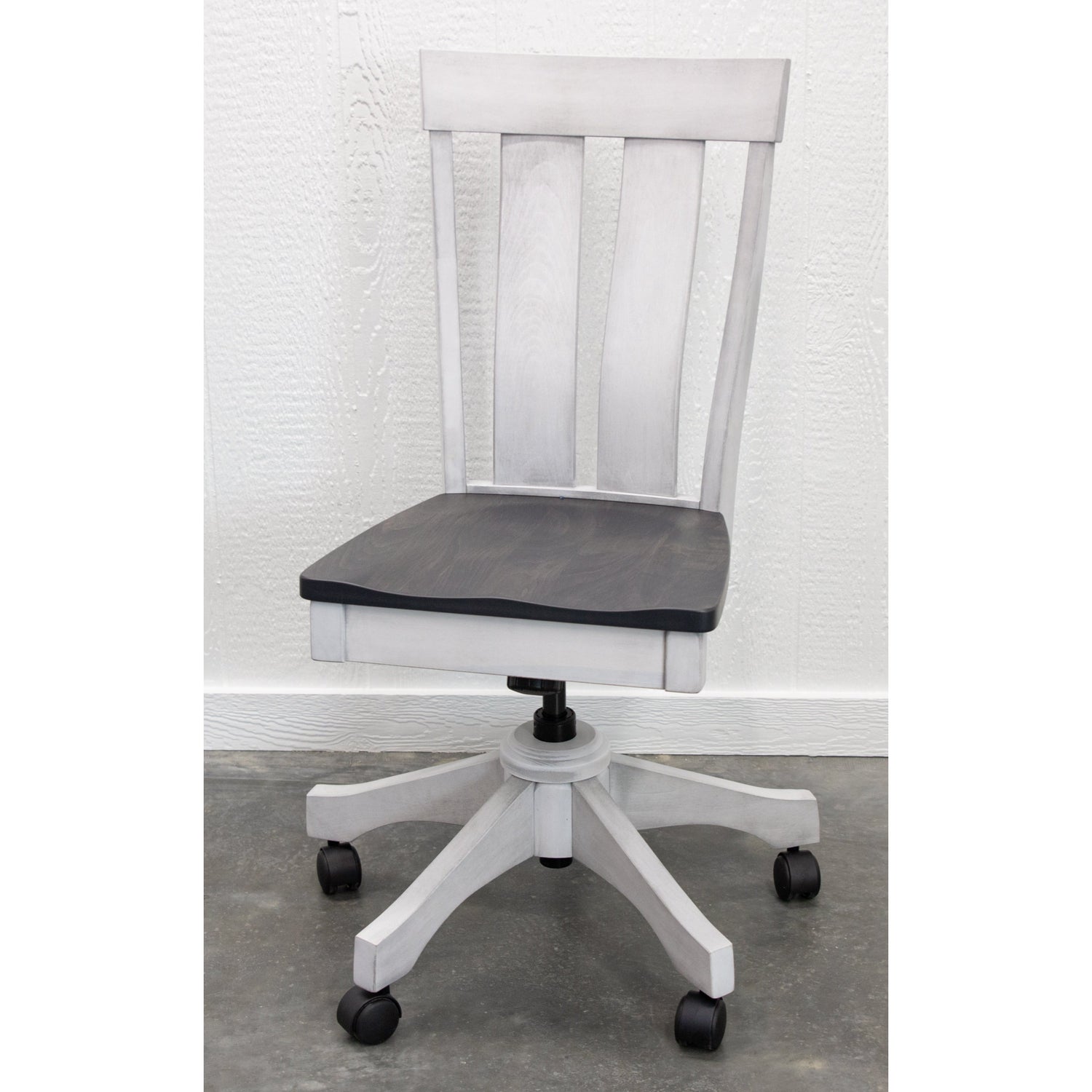 Kinglet White & Wood Office Chair | M-AV&GS
