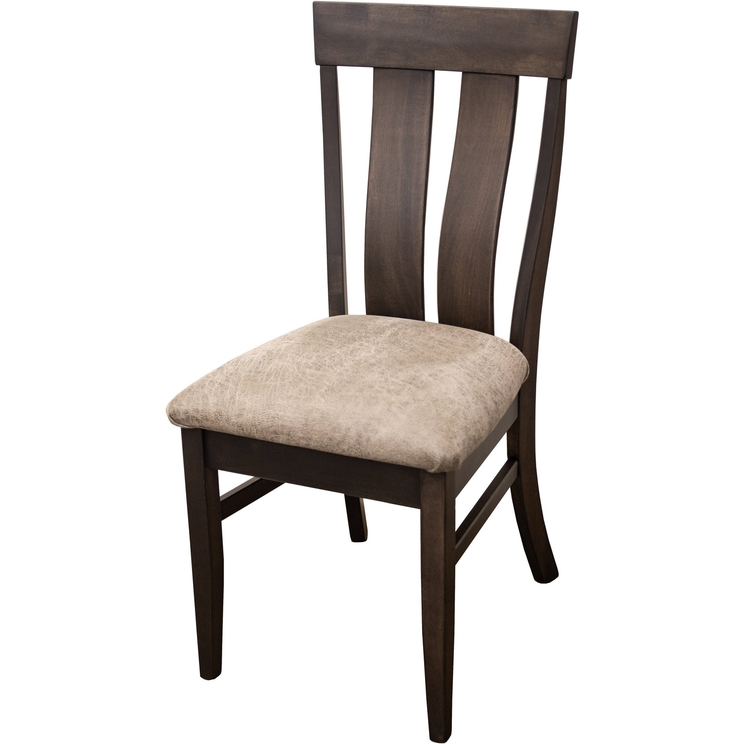 Kinglet Maple Wood Side Dining Chair with Faux Leather Seat | DK-22-61