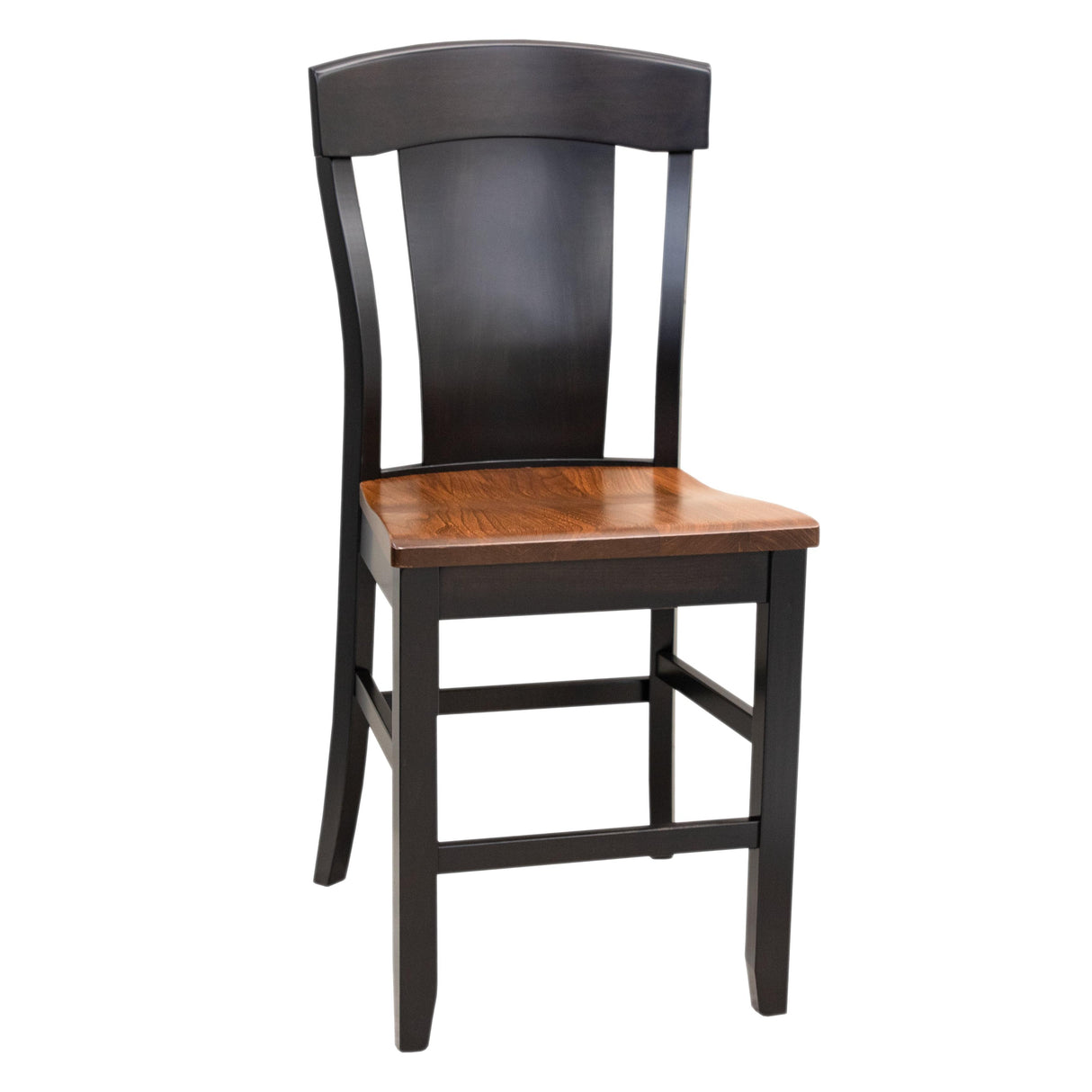 Kowan Black & Wood 24" Stationary Bar Stool | M-EB&E-MC