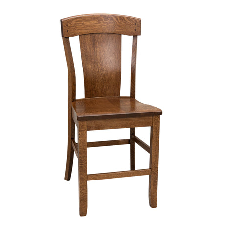 Kowan Quarter Sawn White Oak Wood 24" Stationary Bar Stool | ASB