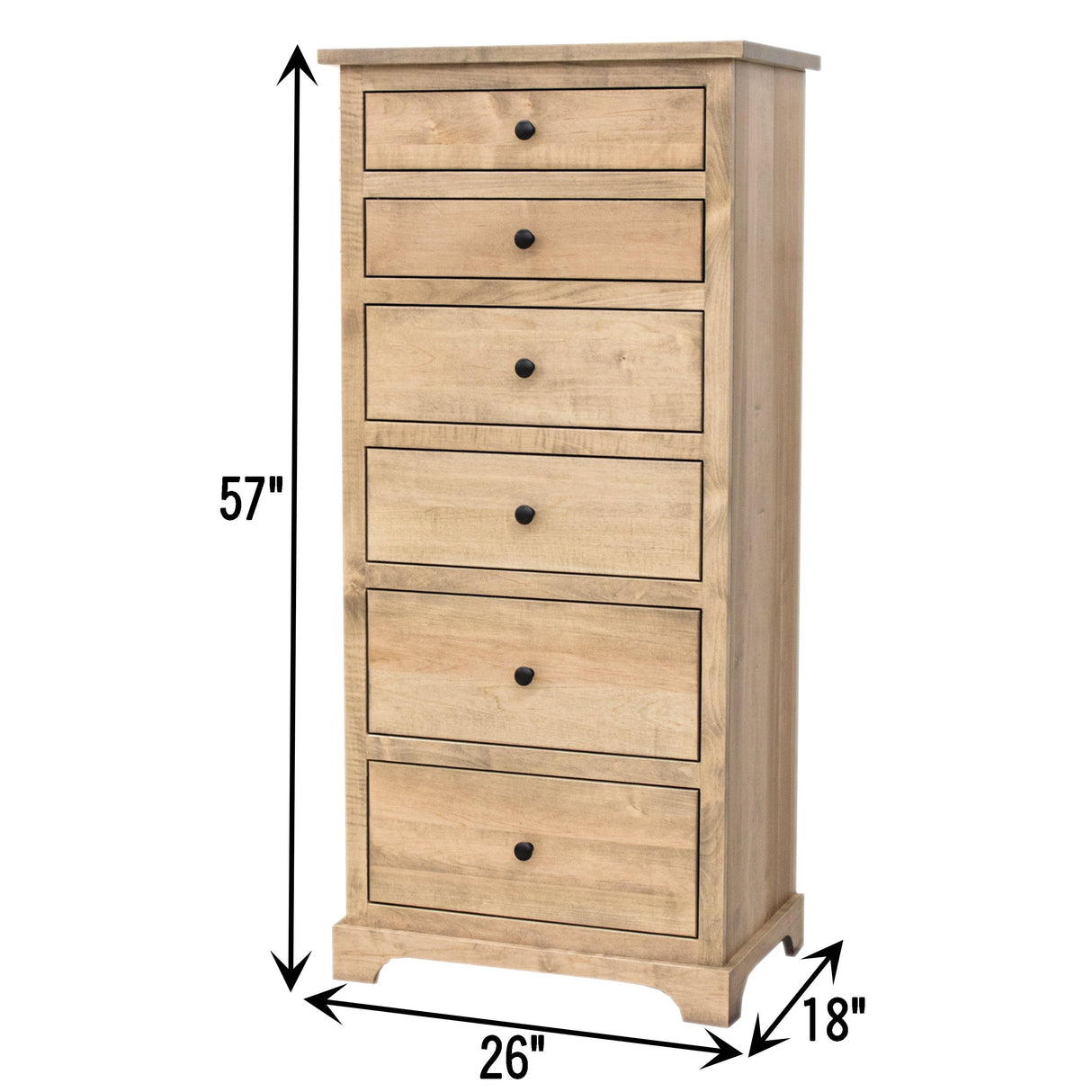 Lakeport 6-Drawer Maple Wood Lingerie Dresser | DS