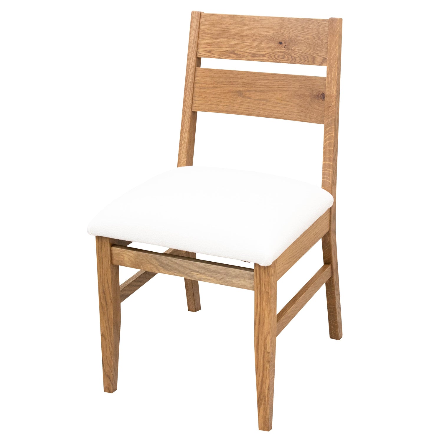 Laker White Oak Wood Side Dining Chair with Fabric Seat | DS