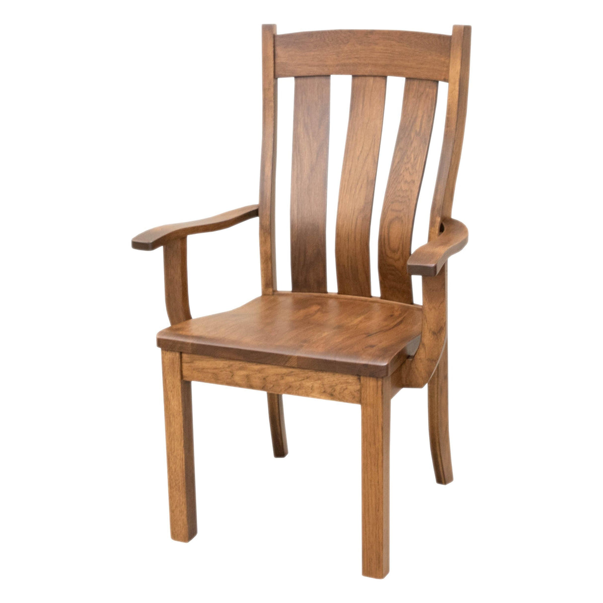 Logan Hickory Wood Arm Dining Chair | HC