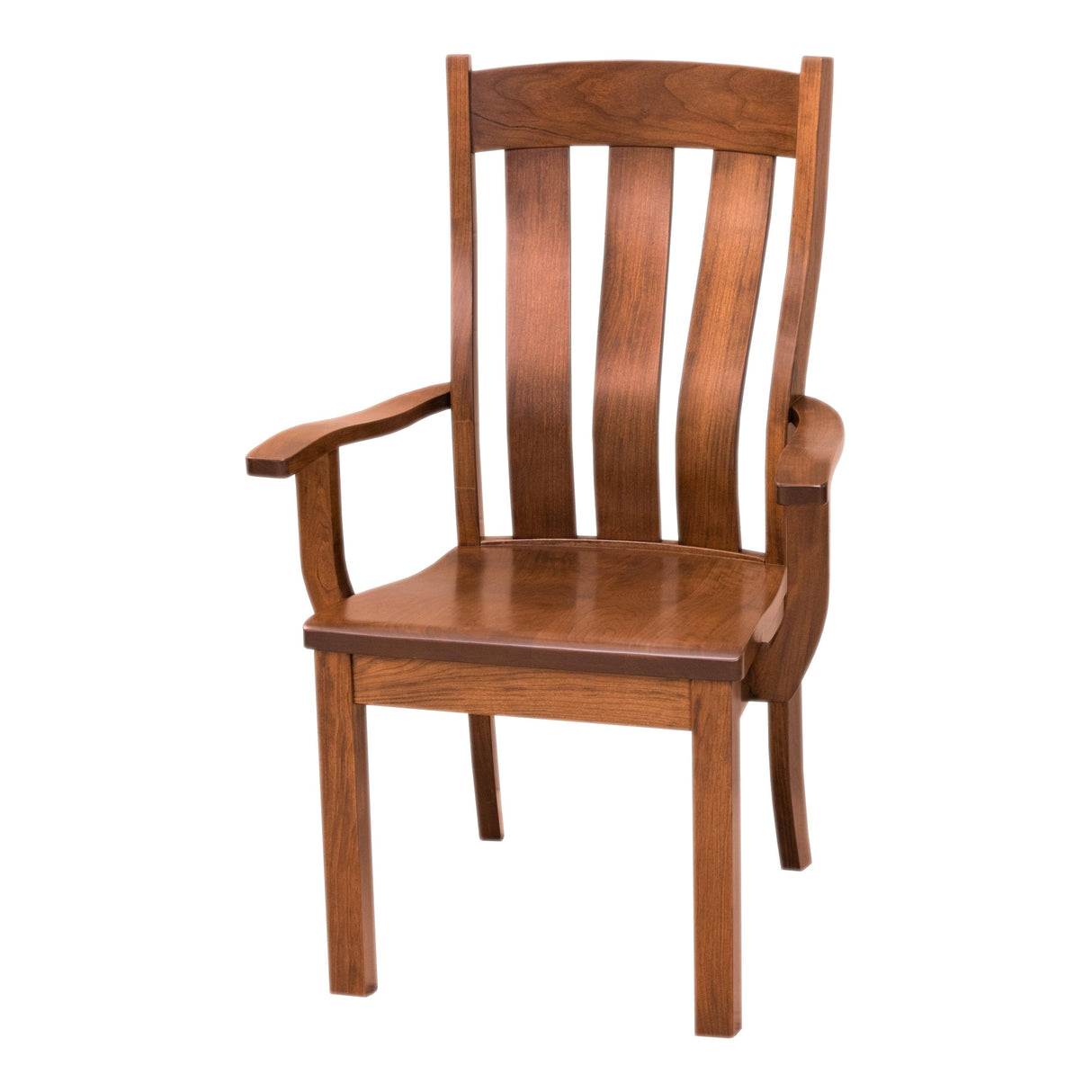 Logan Cherry Wood Arm Dining Chair | MC