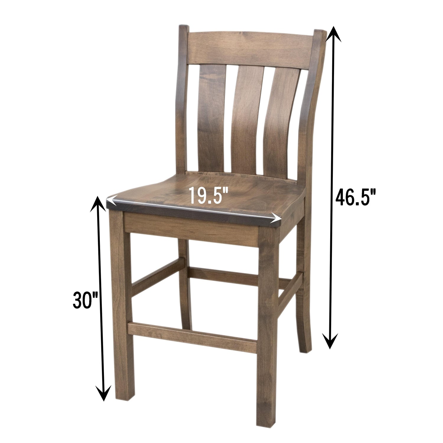 Logan Maple Wood 24" Stationary Bar Stool | WB