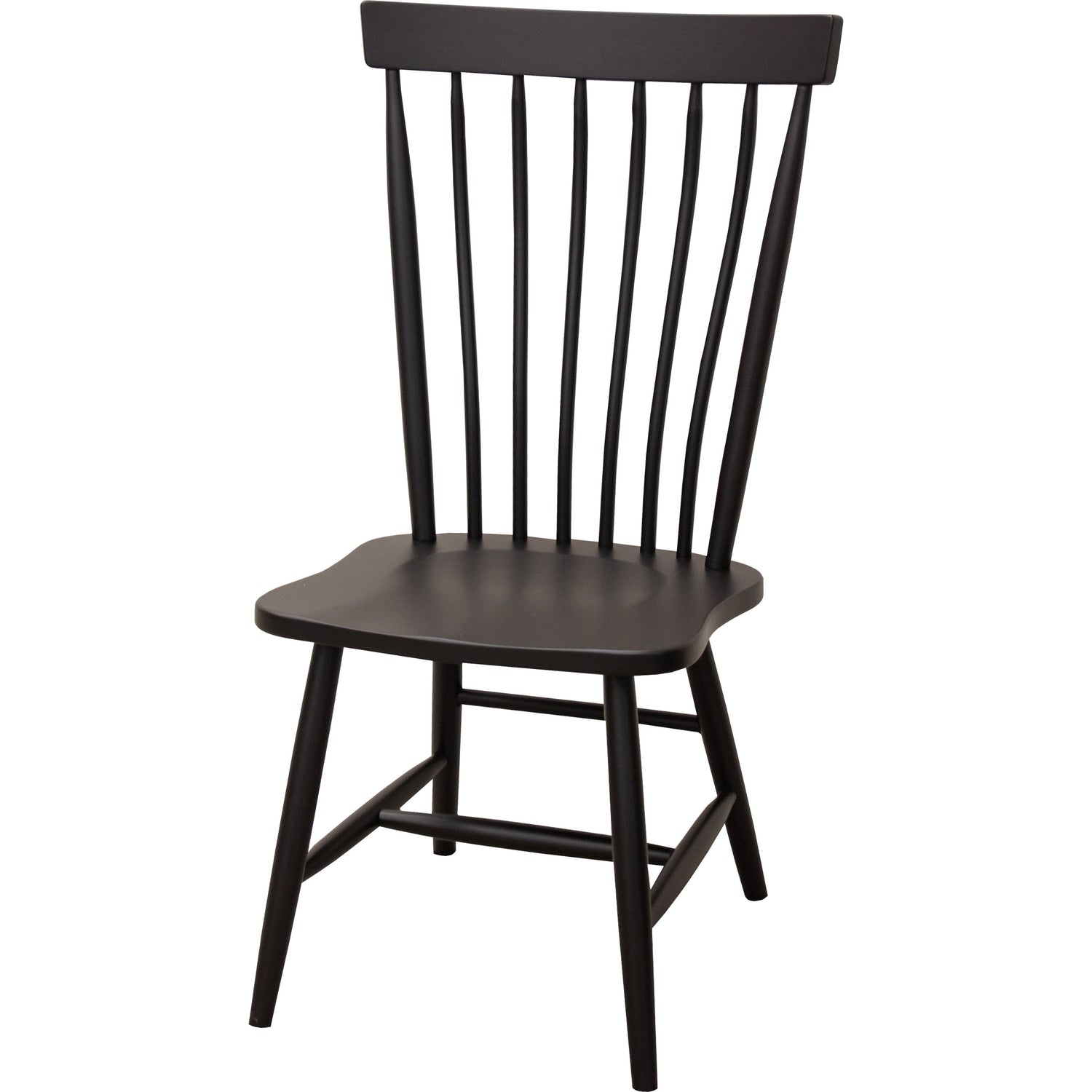 Millcreek Black Windsor Maple Wood Side Dining Chair | EB