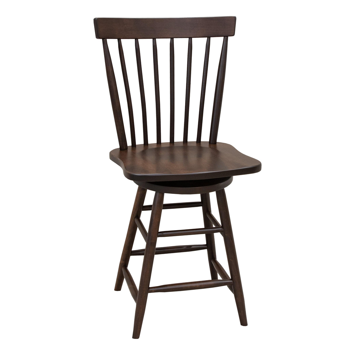 Millcreek Windsor Maple Wood 24" Swivel Bar Stool | BV
