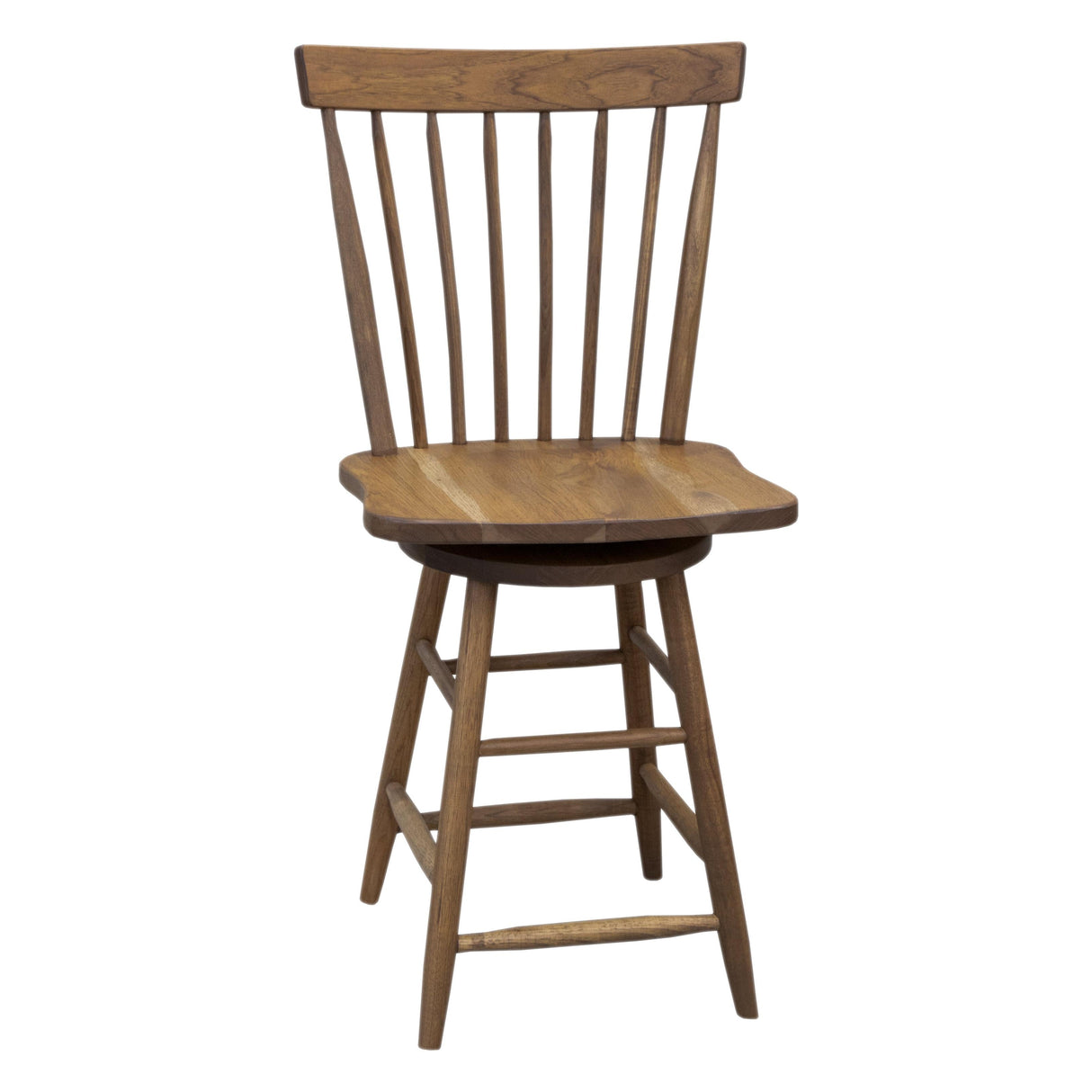 Millcreek Windsor Hickory Wood 24" Swivel Bar Stool | CO