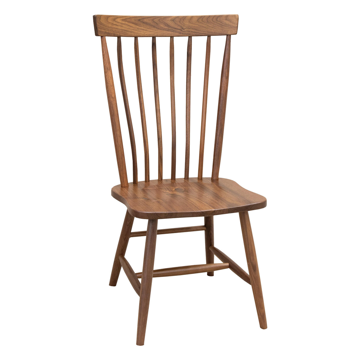 Millcreek Windsor Walnut Wood Side Dining Chair | NAT