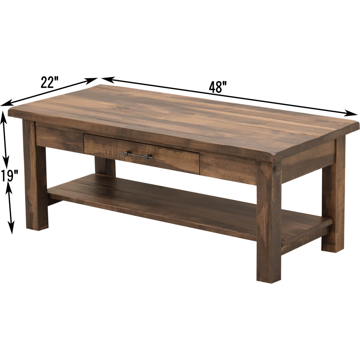Milltown Rectangle Open Coffee Table
