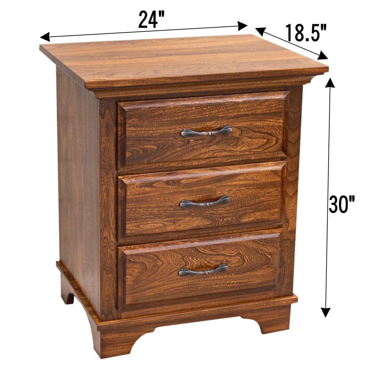 Miranda 3-Drawer Nightstand