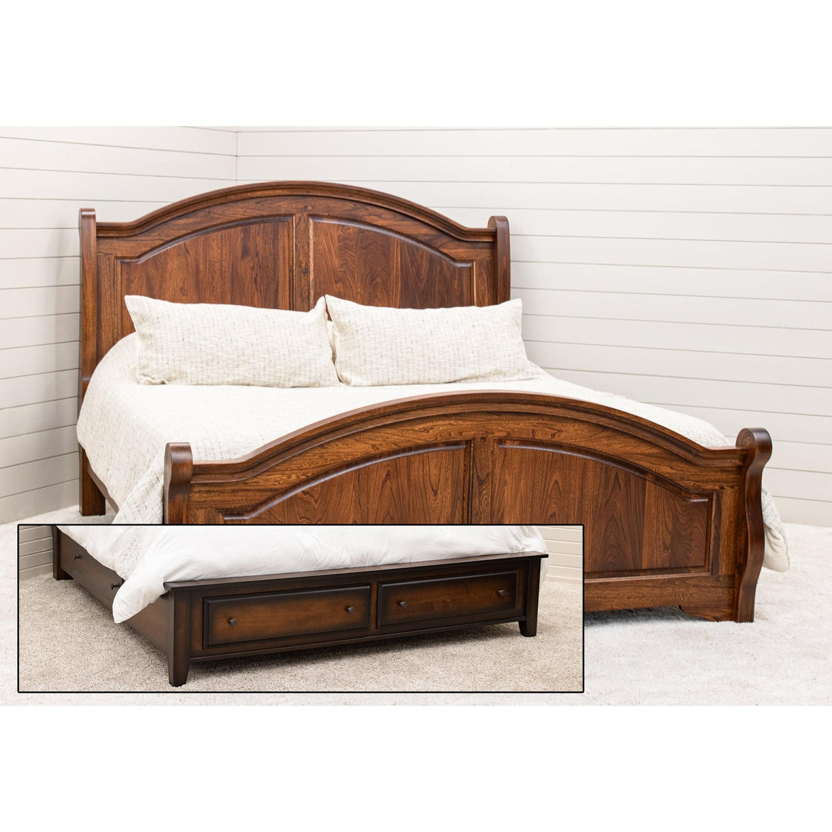 Miranda Sleigh Storage Platform Bed