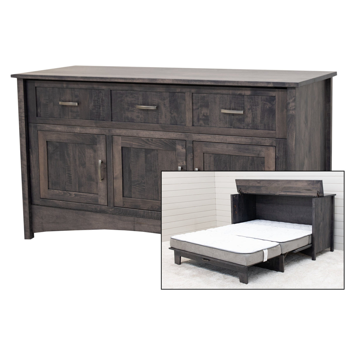 Mission Style Maple Wood Murphy Bed Cabinet | GS