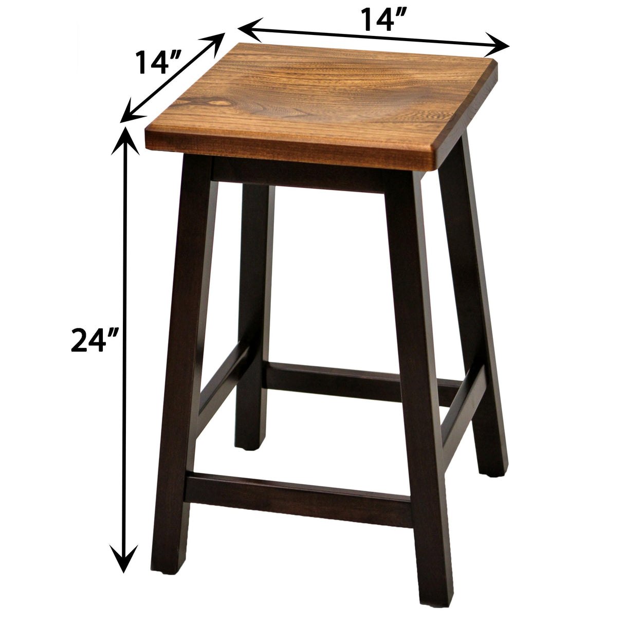 Mission 24" Black & Wood Bar Stool | M-EB&E-MC