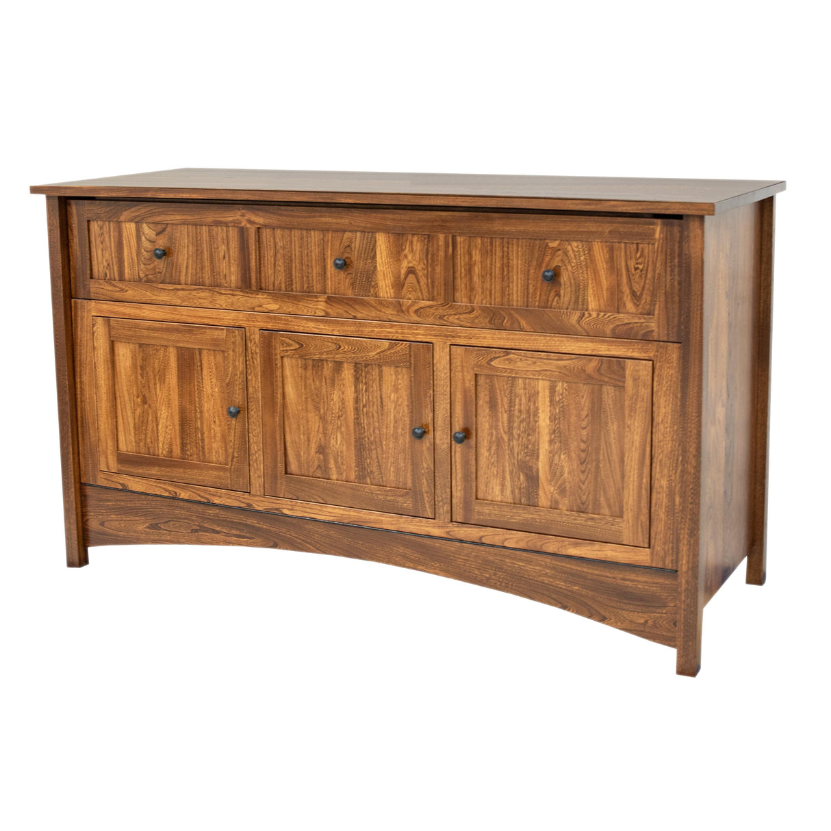Mission Style Elm Wood Murphy Bed Cabinet | MC