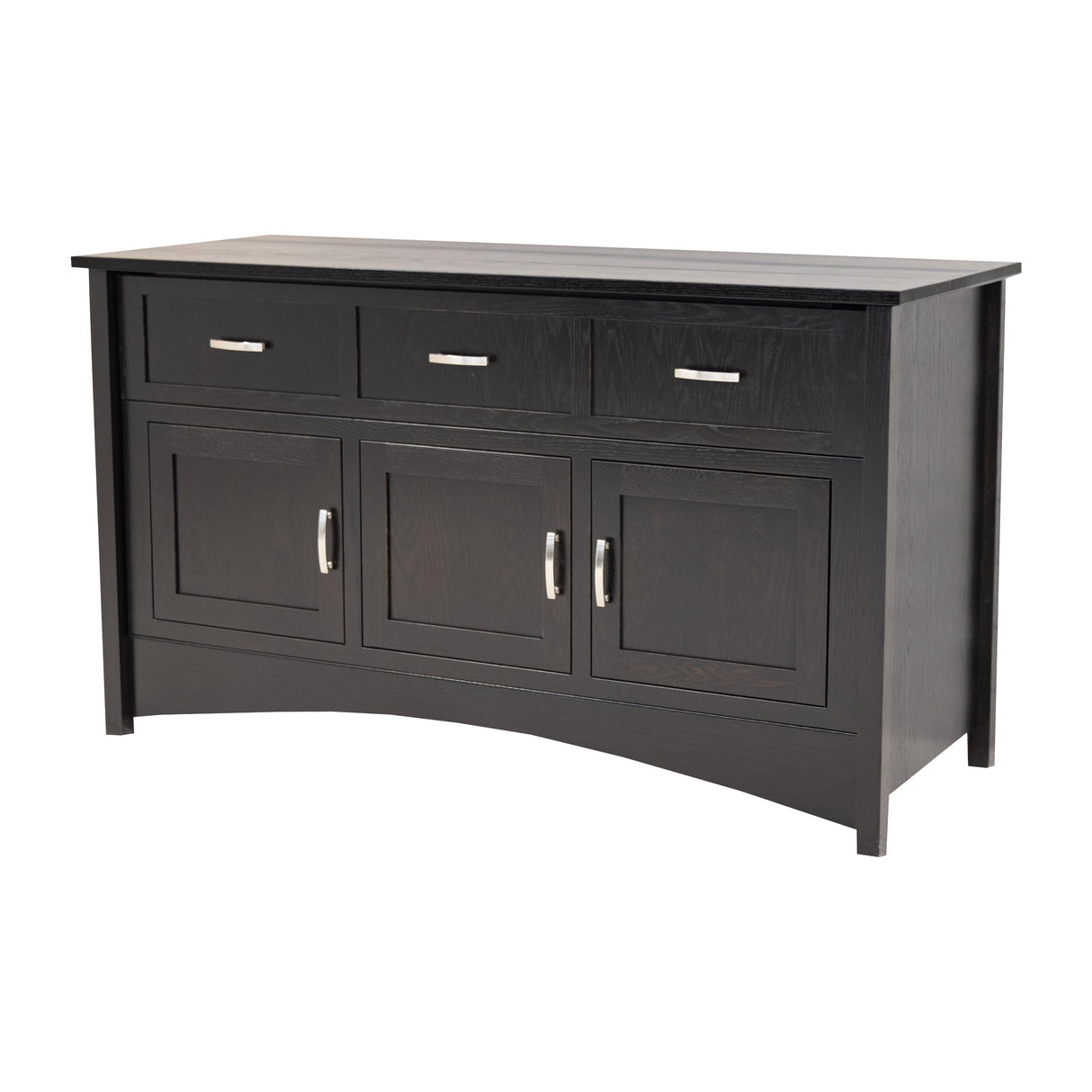 Mission Style Oak Wood Black Murphy Bed Cabinet | EB
