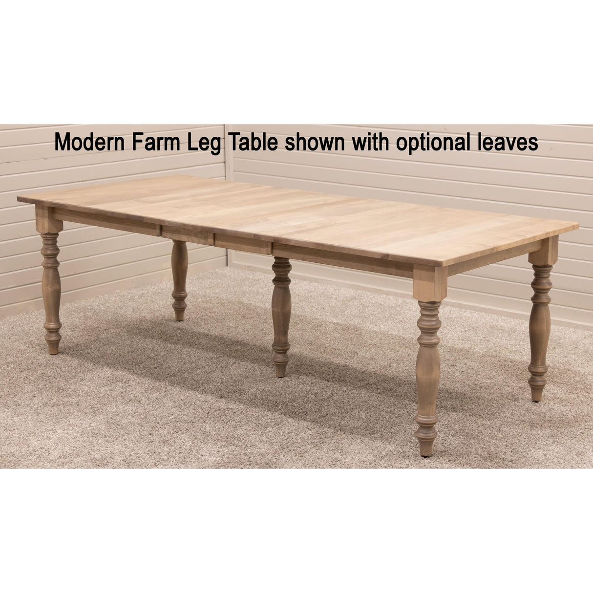 Modern Farm Leg Maple Wood Extending Dining Table | HC
