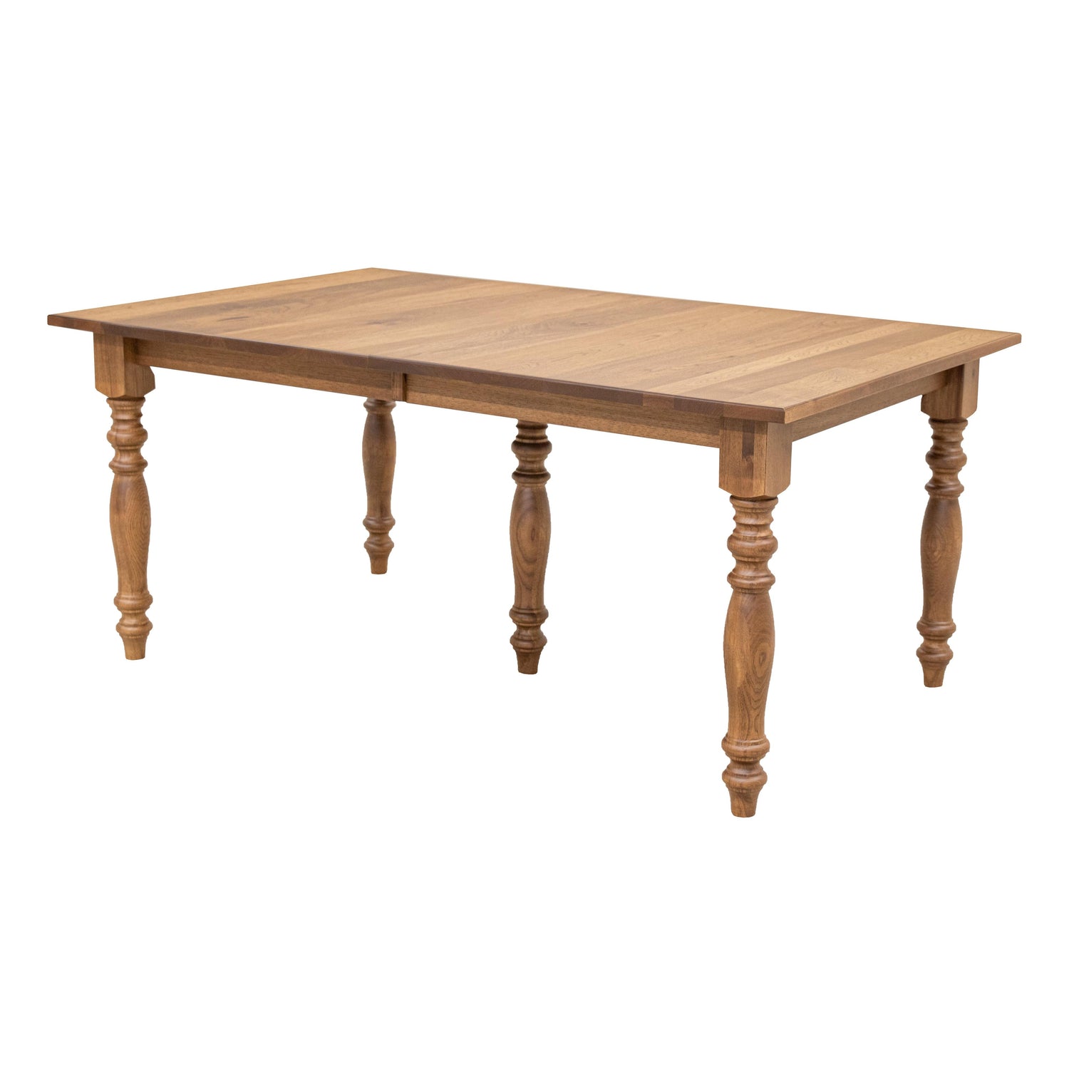 Modern Farm Leg Hickory Wood Extending Dining Table | HC