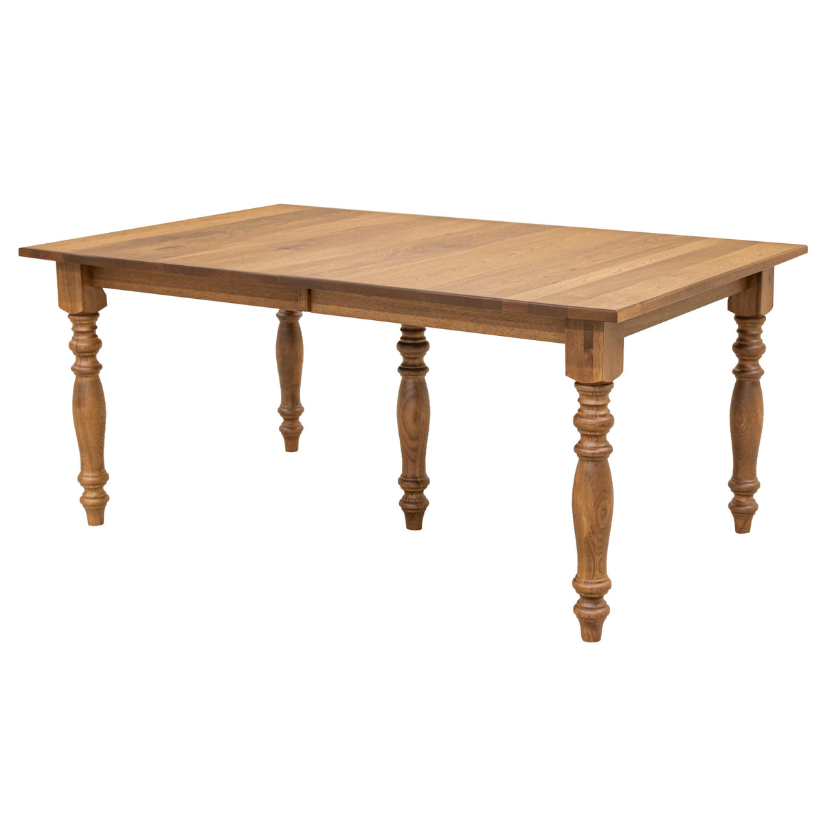 Modern Farm Leg Hickory Wood Extending Dining Table | HC