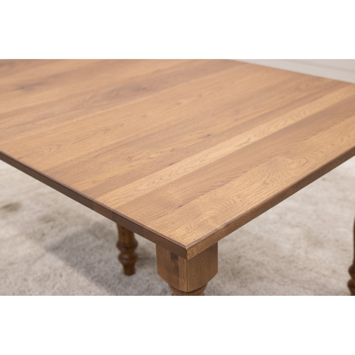 Modern Farm Leg Hickory Wood Extending Dining Table | HC