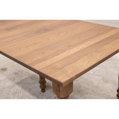 Modern Farm Leg Hickory Wood Extending Dining Table | HC