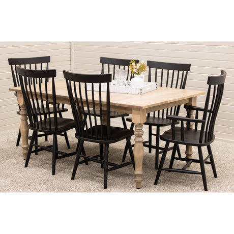 Modern Farm Leg Maple Wood Extending Dining Table | DS