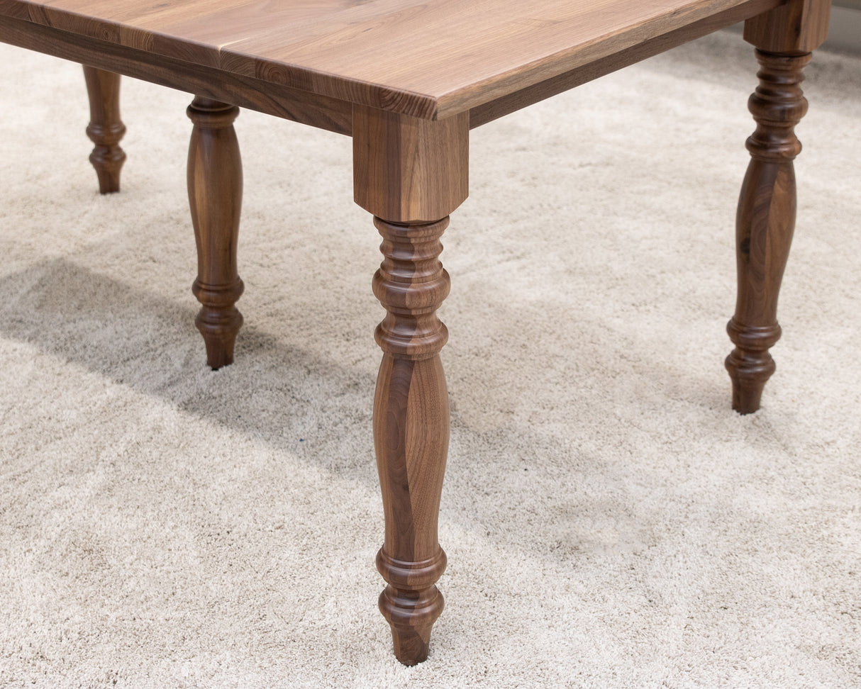 Modern Farm Leg Walnut Wood Extending Dining Table | NAT