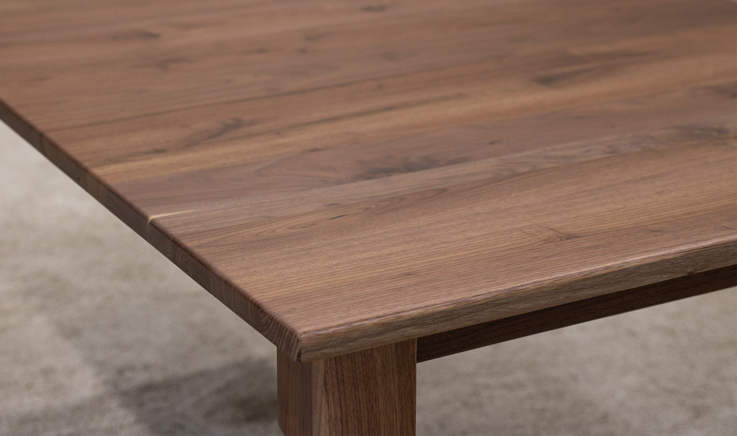 Modern Farm Leg Walnut Wood Extending Dining Table | NAT