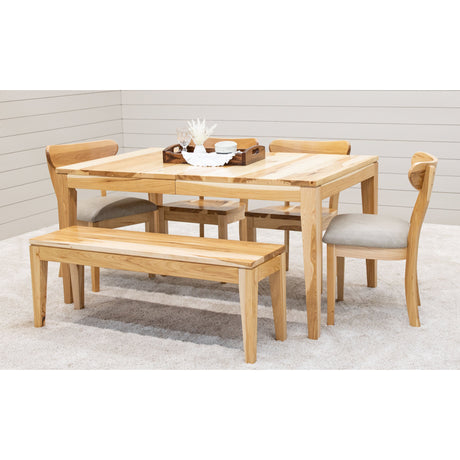 Monroe Mid-Century Hickory Wood Dining Bench | NAT