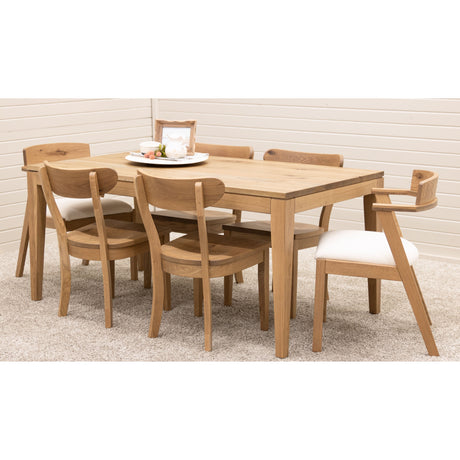 Windsor Rustic White Oak Wood Mid Century Side Dining Chair | DS