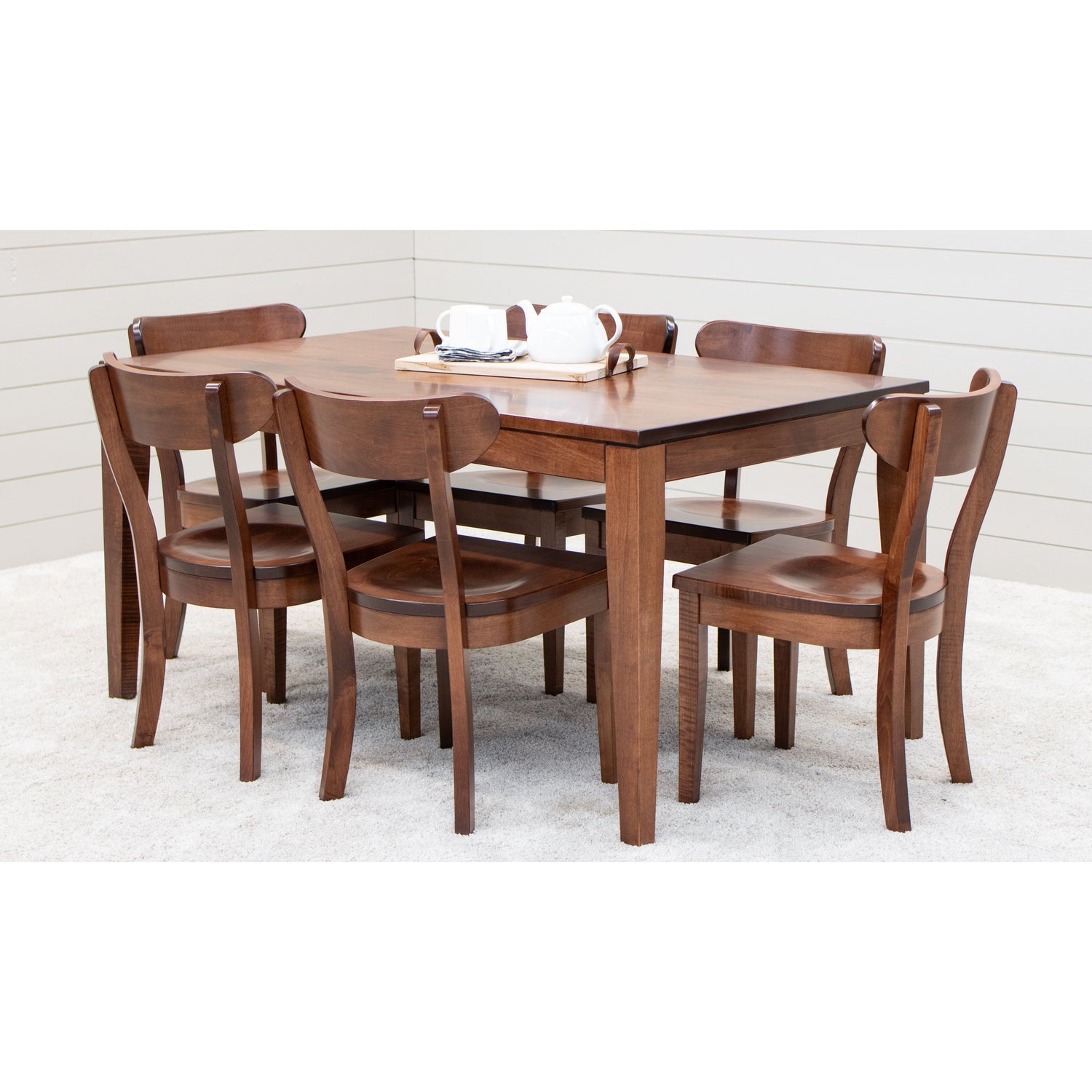 Monroe Mid-Century Maple Wood Dining Table | BOS