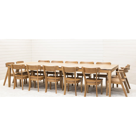 Cordelle Mid Century White Oak Wood Dining Chair | DS