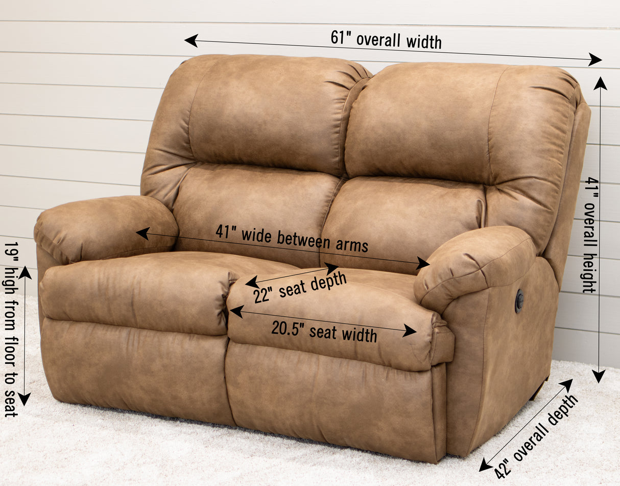 Montana Custom Reclining Loveseat