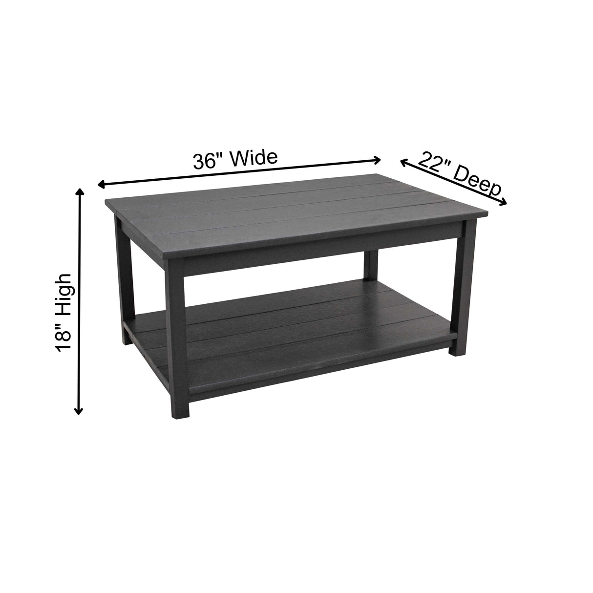 Motif Outdoor Poly Coffee Table - BL
