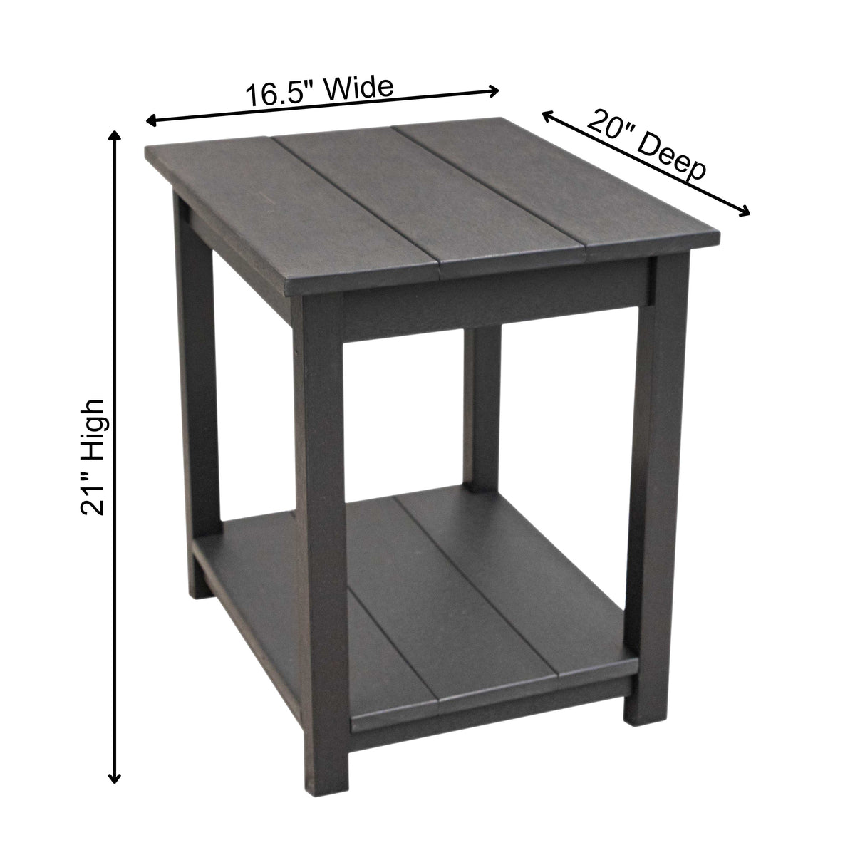 Motif Outdoor Poly End Table - BL