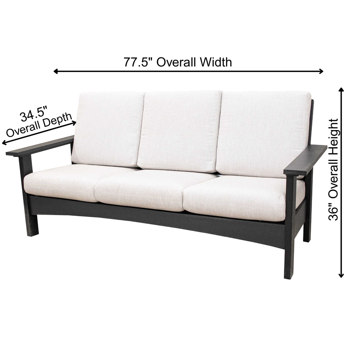 Motif Poly Modern Outdoor Sofa with Cushions - BL&EA