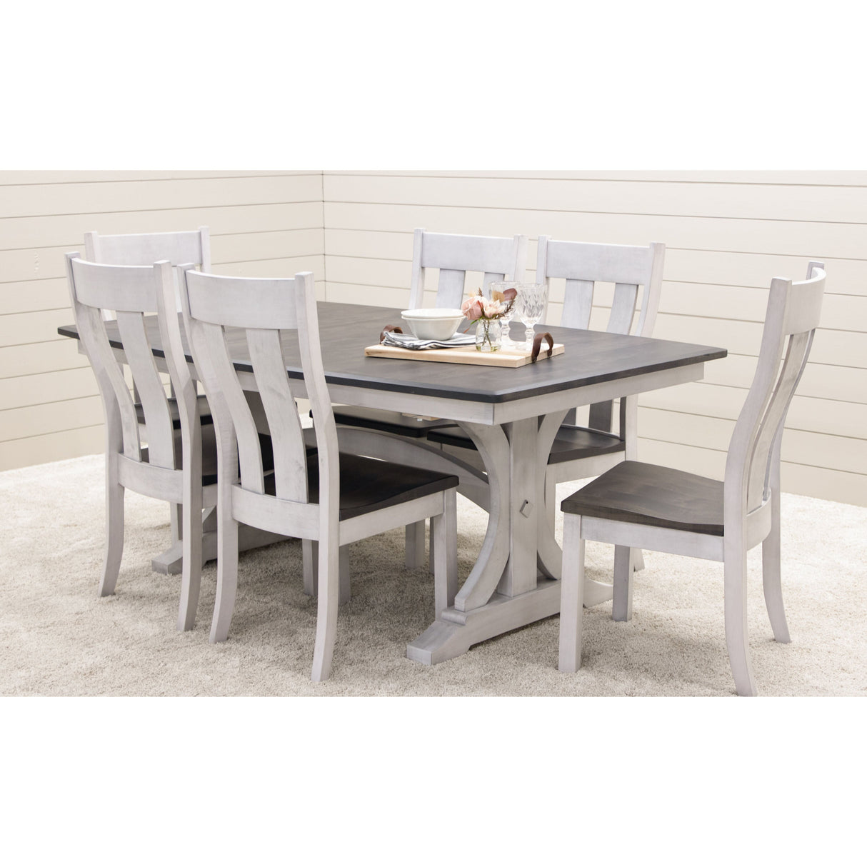 Napoleon White & Wood Extending Dining Table | M-AV&GS
