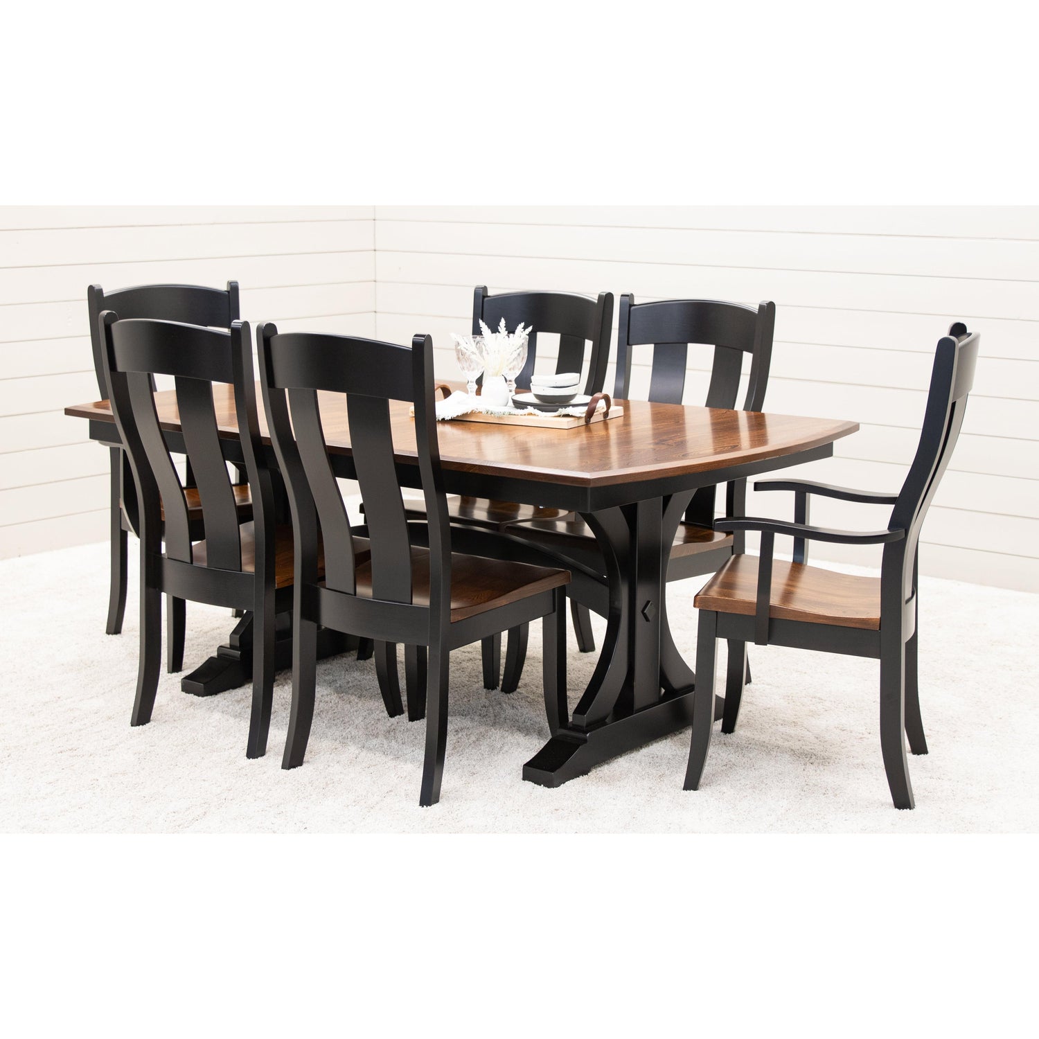 Napoleon Black & Wood Extending Dining Table | M-EB&E-MC